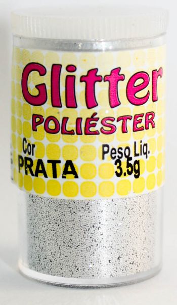 Glitter para unhas - prata